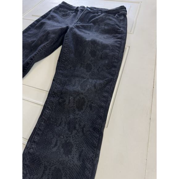 Joes Jeans Sz 28 The Charlie High Rise Skinny Black Snake Animal Print - Picture 2 of 8
